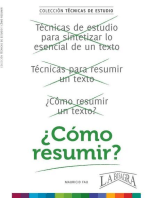 Cómo Resumir: TÉCNICAS DE ESTUDIO