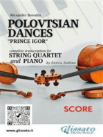 Full score of "Polovtsian Dances" for String Quartet and Piano