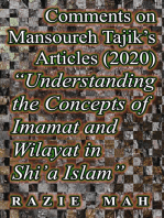 Comments on Mansoureh Tajik’s Articles (2020) "Understanding the Concepts of Imamat and Wilayat in Shi'a Islam"