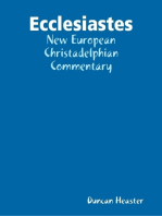 Ecclesiastes: New European Christadelphian Commentary