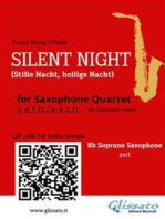 Bb Soprano Saxophone part "Silent Night" for Sax Quartet