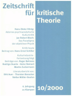 Zeitschrift für kritische Theorie / Zeitschrift für kritische Theorie, Heft 10: 6. Jahrgang (2000)