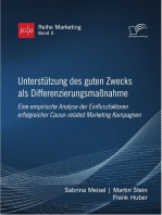 Unterstützung des guten Zwecks als Differenzierungsmaßnahme. Eine empirische Analyse der Einflussfaktoren erfolgreicher Cause-related Marketing Kampagnen