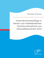 Unternehmensnachfolge in kleinen und mittelständischen Familienunternehmen aus erbschaftsteuerlicher Sicht