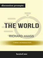 Summary: “The World: A Brief Introduction" by Richard Haass - Discussion Prompts