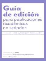 Guía de edición para publicaciones académicas no seriadas: Primera edición