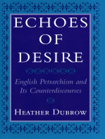 Echoes of Desire: English Petrarchism and Its Counterdiscourses
