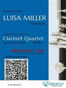 Bb Clarinet 1 part of "Luisa Miller" for Clarinet Quartet: Overture