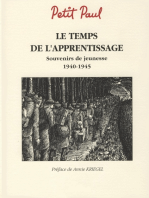 Le temps de l'apprentissage: Souvenirs de jeunesse   1940 - 1945