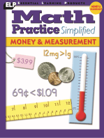 Math Practice Simplified: Money & Measurement (Book K): Applying Skills to Problems Dealing with Money and Measurement