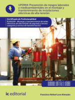 Prevención de riesgos laborales y medioambientales en el montaje y mantenimiento de instalaciones eléctricas de alta tensión. ELEE0209