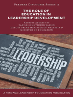 The Role of Education in Leadership Development: Perdana Discourse Series, #11