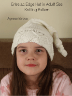 Entrelac Edge Hat in Adult Size Knitting Pattern
