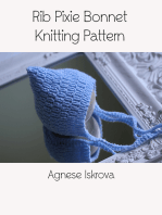 Rib Pixie Bonnet Knitting Pattern