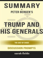Summary of Peter Bergen 's Trump and His Generals: The Cost of Chaos: Discussion prompts
