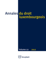 Annales du droit luxembourgeois. Volume 22. 2012