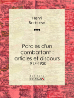 Paroles d'un combattant : articles et discours: 1917-1920