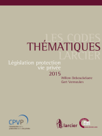 Les Codes thématiques Larcier: Législation protection vie privée 2015