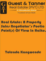 Real Estate: A Property Sales Negotiator's Poetic Point(s) Of View In Haiku.