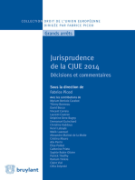 Jurisprudence de la CJUE 2014: Décisions et commentaires