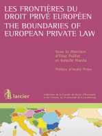 Les frontières du droit privé européen / The Boundaries of European Private Law