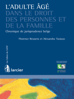 L’adulte âgé dans le droit des personnes et de la famille: Chronique de jurisprudence belge