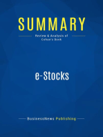 Summary: e-Stocks: Review and Analysis of Cohan's Book