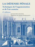 La défense pénale: Techniques de l'argumentation et de l'art oratoire