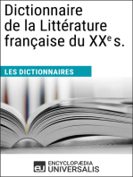 Dictionnaire de la Littérature française du XXe siècle: Les Dictionnaires d'Universalis