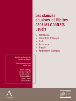 Les clauses abusives et illicites dans les contrats usuels: (Droit belge)