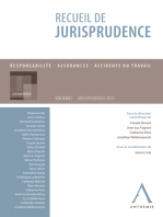 Recueil de jurisprudence: Responsabilité - Assurances - Accidents du travail (Belgique)