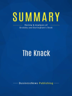 Summary: The Knack: Review and Analysis of Brodsky and Burlingham's Book