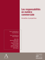 Les responsabilités en matière commerciale: Actualités et perspectives