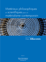 Matériaux philosophiques et scientifiques pour un matérialisme contemporain: Volume 1