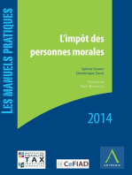 L'impôt des personnes morales: Édition 2014