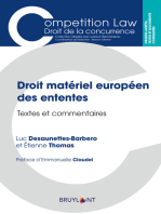 Droit matériel européen des ententes: Textes et commentaires