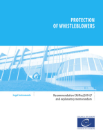 Protection of whistleblowers: Recommendation CM/Rec(2017)7 and explanatory memorandum