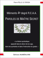 Mémento 4er degré R.E.A.A.: Paroles de Maître Secret