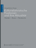 Kulturrelativistische Positionen und ihre Aktualität: Herder - Boas - Herskovits