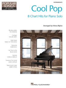 Cool Pop - Popular Songs Series: 8 Chart Hits for Intermediate Piano Solo