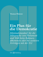 Ein Plus für die Demokratie: Minimalstandard für die Mitsprache von Parlament und Volk beim Rahmenabkommen oder bei weiteren Verträgen mit der EU