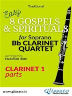 Clarinet 1 part of "8 Gospels & Spirituals" for Clarinet quartet