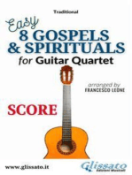 8 Gospels & Spirituals for Guitar quartet (score)