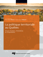 La politique territoriale au Québec: 50 ans d'audace, d'hésitations et d'impuissance