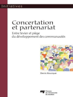 Concertation et partenariat: Entre levier et piège du développement des communautés