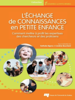 L' Échange de connaissances en petite enfance: Comment mettre à profit les expertises des chercheurs et des praticiens