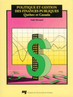 Politique et gestion des finances publiques: Québec et Canada