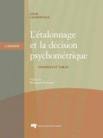 L' ETALONNAGE ET LA DECISION PSYCHOMETRIQUE, 2E EDITION: Exemples et tables