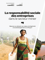 La RESPONSABILITE SOCIALE DES ENTREPRISES DANS LE SECTEUR MINIER: Réponse ou obstacle aux enjeux de légitimité et de développement en Afrique?