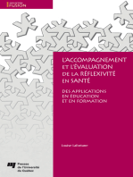 L' ACCOMPAGNEMENT ET L'EVALUATION DE LA REFLEXIVITE EN SANTE: Des applications en éducation et en formation